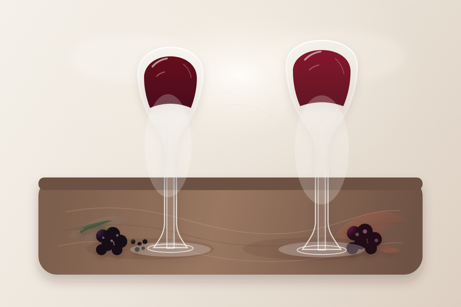 side-by-side Syrah vs Shiraz tasting graphic with pepper, blackberry, tannin, acidity, and body cues