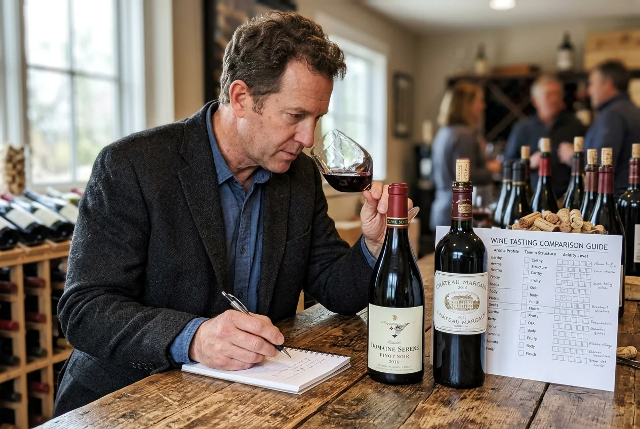 Distinct vs. Different: Stop Using Them Interchangeably in Tasting Notes 3 Comparison table contrasting distinct vs different vs distinctive in tasting notes.
