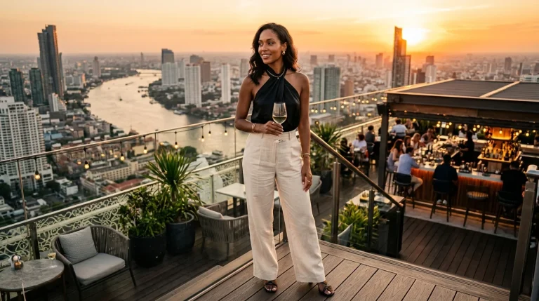 What to Wear to a Rooftop Bar: 10 Chic, Deck-Safe Outfits 15 Read more about the article What to Wear to a Rooftop Bar: 10 Chic, Deck-Safe Outfits (AI Generated Image)
