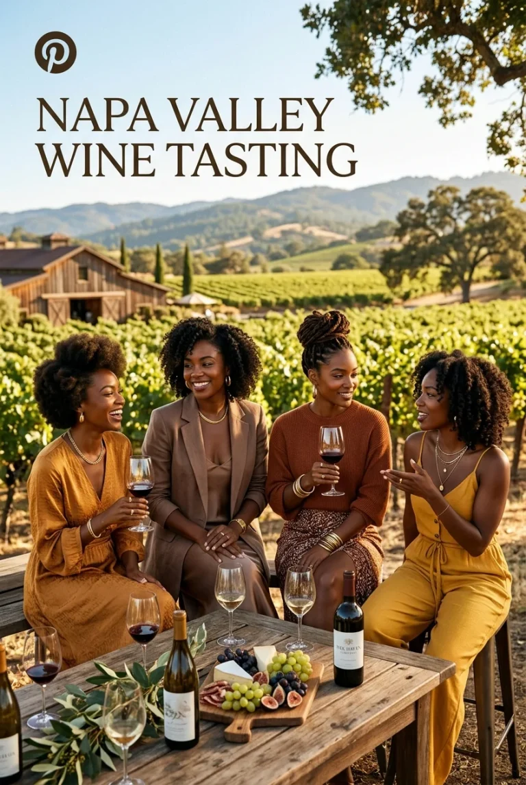 Read more about the article What to Wear to a Winery: 10 Melanin-Popping Vineyard Outfits (AI Generated Image)